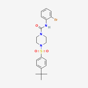 N-(2-bromophenyl)-4-[(4-tert-butylphenyl)sulfonyl]-1-piperazinecarboxamide