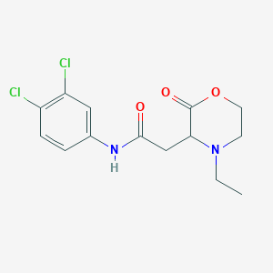 N-(3,4-dichlorophenyl)-2-(4-ethyl-2-oxo-3-morpholinyl)acetamide