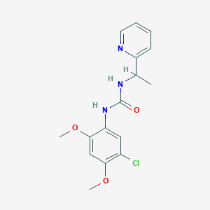 N-(5-chloro-2,4-dimethoxyphenyl)-N'-[1-(2-pyridinyl)ethyl]urea