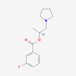 molecular formula C14H18FNO2 B482228 1-Pyrrolidin-1-ylpropan-2-yl 3-fluorobenzoate CAS No. 732269-38-4