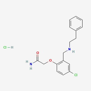 2-(4-chloro-2-{[(2-phenylethyl)amino]methyl}phenoxy)acetamide hydrochloride