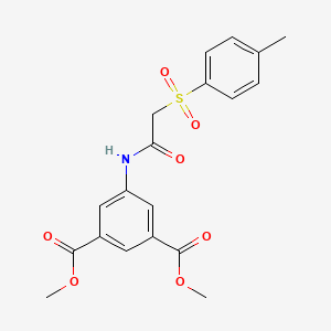 molecular formula C19H19NO7S B4822288 dimethyl 5-({[(4-methylphenyl)sulfonyl]acetyl}amino)isophthalate 