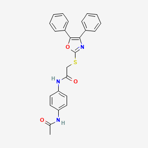 N-[4-(acetylamino)phenyl]-2-[(4,5-diphenyl-1,3-oxazol-2-yl)thio]acetamide