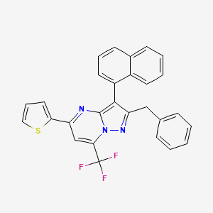 2-benzyl-3-(1-naphthyl)-5-(2-thienyl)-7-(trifluoromethyl)pyrazolo[1,5-a]pyrimidine