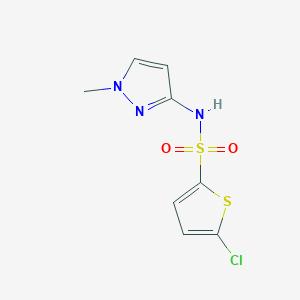 molecular formula C8H8ClN3O2S2 B4822320 5-chloro-N-(1-methyl-1H-pyrazol-3-yl)-2-thiophenesulfonamide 