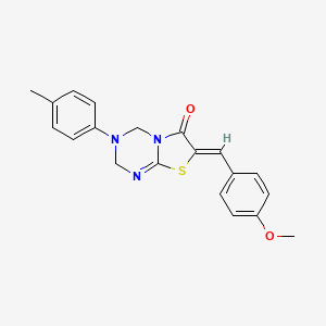 molecular formula C20H19N3O2S B4822321 7-(4-methoxybenzylidene)-3-(4-methylphenyl)-3,4-dihydro-2H-[1,3]thiazolo[3,2-a][1,3,5]triazin-6(7H)-one 