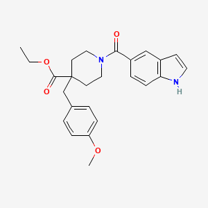 ethyl 1-(1H-indol-5-ylcarbonyl)-4-(4-methoxybenzyl)-4-piperidinecarboxylate