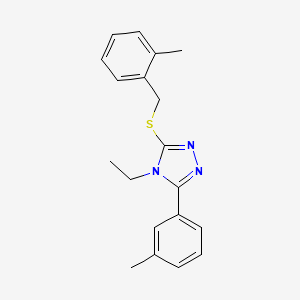 4-ethyl-3-[(2-methylbenzyl)thio]-5-(3-methylphenyl)-4H-1,2,4-triazole