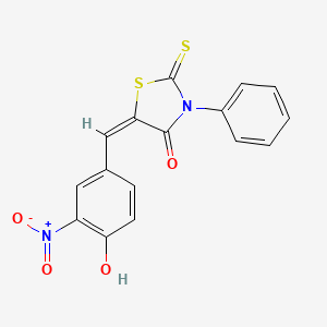 5-(4-hydroxy-3-nitrobenzylidene)-3-phenyl-2-thioxo-1,3-thiazolidin-4-one