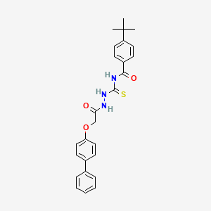 N-({2-[(4-biphenylyloxy)acetyl]hydrazino}carbonothioyl)-4-tert-butylbenzamide