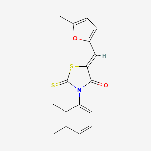 molecular formula C17H15NO2S2 B4822415 3-(2,3-dimethylphenyl)-5-[(5-methyl-2-furyl)methylene]-2-thioxo-1,3-thiazolidin-4-one 