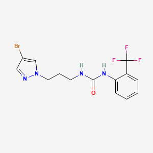 N-[3-(4-bromo-1H-pyrazol-1-yl)propyl]-N'-[2-(trifluoromethyl)phenyl]urea