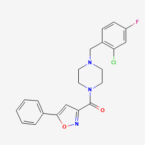 1-(2-chloro-4-fluorobenzyl)-4-[(5-phenyl-3-isoxazolyl)carbonyl]piperazine