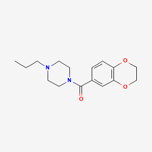 molecular formula C16H22N2O3 B4822476 1-(2,3-dihydro-1,4-benzodioxin-6-ylcarbonyl)-4-propylpiperazine 