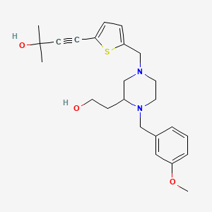 4-(5-{[3-(2-hydroxyethyl)-4-(3-methoxybenzyl)-1-piperazinyl]methyl}-2-thienyl)-2-methyl-3-butyn-2-ol