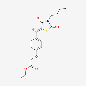 ethyl {4-[(3-butyl-2,4-dioxo-1,3-thiazolidin-5-ylidene)methyl]phenoxy}acetate