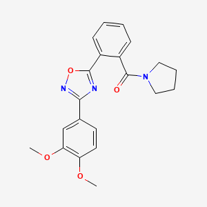 3-(3,4-dimethoxyphenyl)-5-[2-(1-pyrrolidinylcarbonyl)phenyl]-1,2,4-oxadiazole