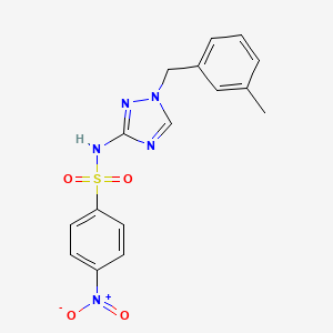 molecular formula C16H15N5O4S B4822548 N-[1-(3-methylbenzyl)-1H-1,2,4-triazol-3-yl]-4-nitrobenzenesulfonamide 