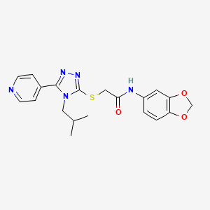 N-1,3-benzodioxol-5-yl-2-{[4-isobutyl-5-(4-pyridinyl)-4H-1,2,4-triazol-3-yl]thio}acetamide