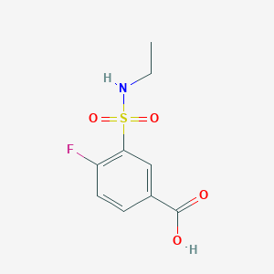 molecular formula C9H10FNO4S B4822575 3-[(ethylamino)sulfonyl]-4-fluorobenzoic acid 