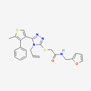 molecular formula C23H22N4O2S2 B4822584 2-{[4-allyl-5-(5-methyl-4-phenyl-3-thienyl)-4H-1,2,4-triazol-3-yl]thio}-N-(2-furylmethyl)acetamide 