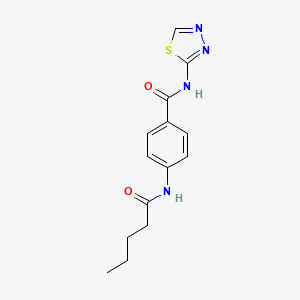 4-(pentanoylamino)-N-1,3,4-thiadiazol-2-ylbenzamide