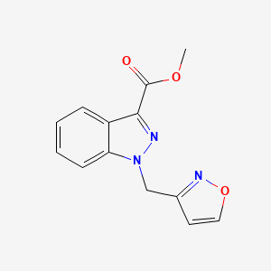 molecular formula C13H11N3O3 B4822606 methyl 1-(3-isoxazolylmethyl)-1H-indazole-3-carboxylate 