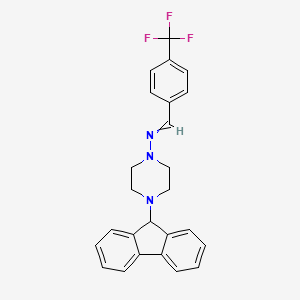 4-(9H-fluoren-9-yl)-N-[4-(trifluoromethyl)benzylidene]-1-piperazinamine