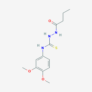 molecular formula C13H19N3O3S B4822647 2-butyryl-N-(3,4-dimethoxyphenyl)hydrazinecarbothioamide 