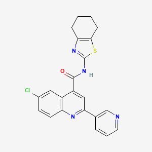 6-chloro-2-(3-pyridinyl)-N-(4,5,6,7-tetrahydro-1,3-benzothiazol-2-yl)-4-quinolinecarboxamide