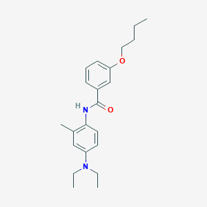 molecular formula C22H30N2O2 B4822656 3-butoxy-N-[4-(diethylamino)-2-methylphenyl]benzamide 