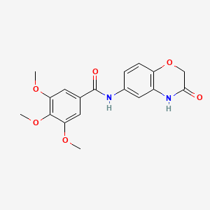 molecular formula C18H18N2O6 B4822658 3,4,5-trimethoxy-N-(3-oxo-3,4-dihydro-2H-1,4-benzoxazin-6-yl)benzamide 