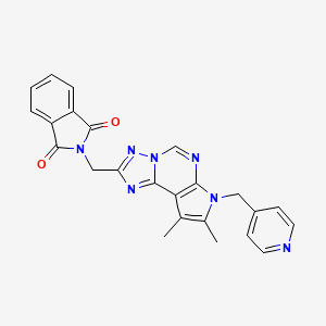 molecular formula C24H19N7O2 B4822710 2-{[8,9-dimethyl-7-(4-pyridinylmethyl)-7H-pyrrolo[3,2-e][1,2,4]triazolo[1,5-c]pyrimidin-2-yl]methyl}-1H-isoindole-1,3(2H)-dione 