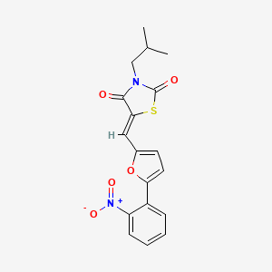 3-isobutyl-5-{[5-(2-nitrophenyl)-2-furyl]methylene}-1,3-thiazolidine-2,4-dione