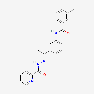 3-methyl-N-{3-[N-(2-pyridinylcarbonyl)ethanehydrazonoyl]phenyl}benzamide