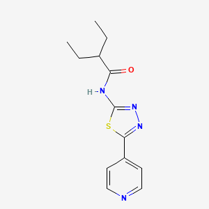 2-ethyl-N-[5-(pyridin-4-yl)-1,3,4-thiadiazol-2-yl]butanamide