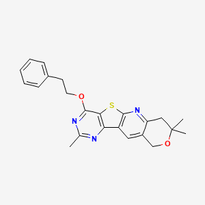 2,8,8-trimethyl-4-(2-phenylethoxy)-7,10-dihydro-8H-pyrano[3'',4'':5',6']pyrido[3',2':4,5]thieno[3,2-d]pyrimidine