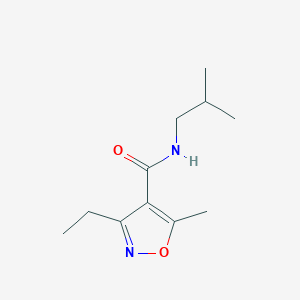 molecular formula C11H18N2O2 B4822774 3-ethyl-N-isobutyl-5-methyl-4-isoxazolecarboxamide 