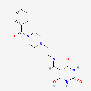 molecular formula C18H21N5O4 B4822784 5-({[2-(4-benzoyl-1-piperazinyl)ethyl]amino}methylene)-2,4,6(1H,3H,5H)-pyrimidinetrione 