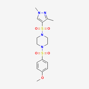 1,3-DIMETHYL-1H-PYRAZOL-4-YL {4-[(4-METHOXYPHENYL)SULFONYL]PIPERAZINO} SULFONE