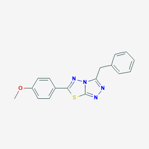 molecular formula C17H14N4OS B482281 3-Benzyl-6-(4-methoxyphenyl)[1,2,4]triazolo[3,4-b][1,3,4]thiadiazole CAS No. 496842-81-0