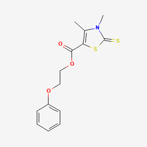 molecular formula C14H15NO3S2 B4822815 2-phenoxyethyl 3,4-dimethyl-2-thioxo-2,3-dihydro-1,3-thiazole-5-carboxylate 