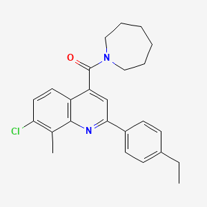 4-(AZEPANE-1-CARBONYL)-7-CHLORO-2-(4-ETHYLPHENYL)-8-METHYLQUINOLINE