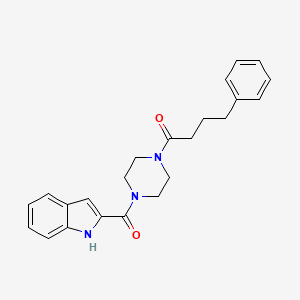 molecular formula C23H25N3O2 B4822824 2-{[4-(4-phenylbutanoyl)-1-piperazinyl]carbonyl}-1H-indole 