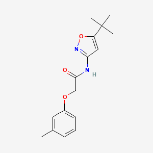 molecular formula C16H20N2O3 B4822836 N-(5-TERT-BUTYL-12-OXAZOL-3-YL)-2-(3-METHYLPHENOXY)ACETAMIDE 