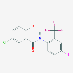 5-chloro-N-[4-iodo-2-(trifluoromethyl)phenyl]-2-methoxybenzamide