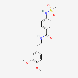 molecular formula C18H22N2O5S B4822856 N-[2-(3,4-dimethoxyphenyl)ethyl]-4-[(methylsulfonyl)amino]benzamide 