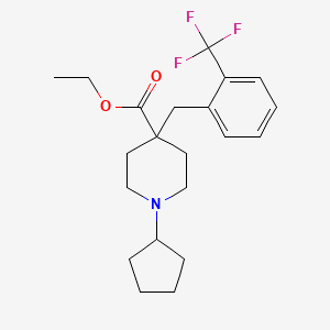 ethyl 1-cyclopentyl-4-[2-(trifluoromethyl)benzyl]-4-piperidinecarboxylate