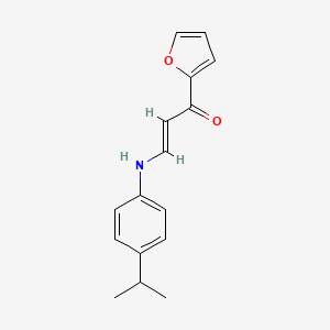 (E)-1-(furan-2-yl)-3-(4-propan-2-ylanilino)prop-2-en-1-one