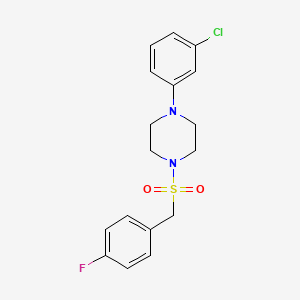 1-(3-chlorophenyl)-4-[(4-fluorophenyl)methanesulfonyl]piperazine